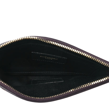 Saint Laurent Lambskin Heart Embossed Monogram Bill Pouch Vintage Cognac 5 of 7