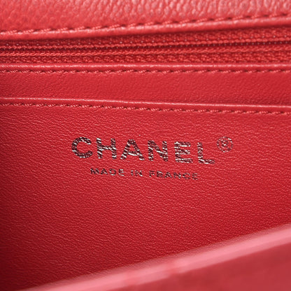 Chanel Washed Caviar Quilted Jumbo Single Flap Fuchsia 6 of 8