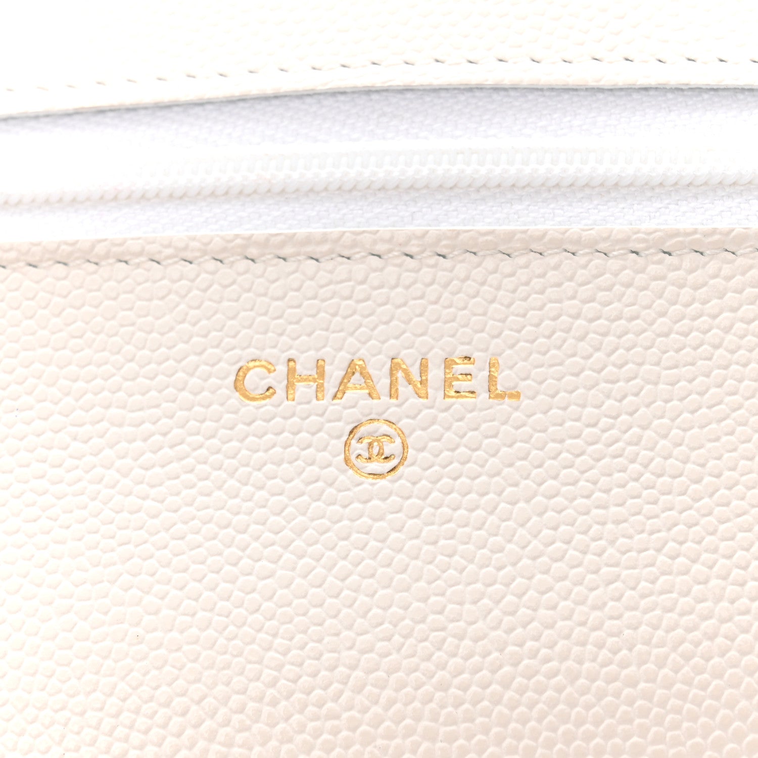 Chanel Caviar Quilted Wallet On Chain WOC White 6 of 14