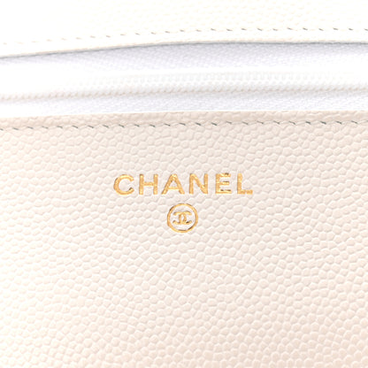 Chanel Caviar Quilted Wallet On Chain WOC White 6 of 14
