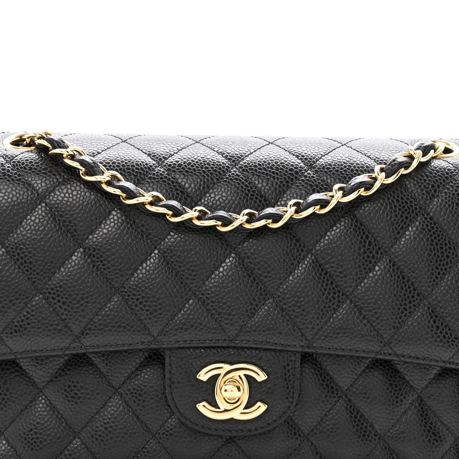 Chanel Caviar Quilted Medium Double Flap Black 8 of 12
