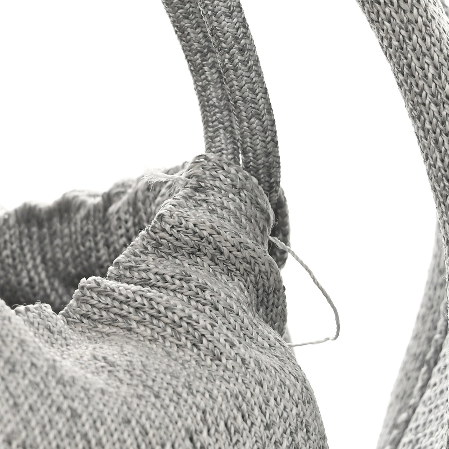 Metallic Ribbed Knit Small Ryan Bag Silver