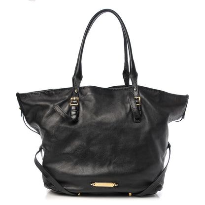 Burberry Lambskin Medium East West Tote Black 1 of 13