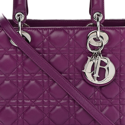 Christian Dior Lambskin Cannage Medium Lady Dior Purple 8 of 15