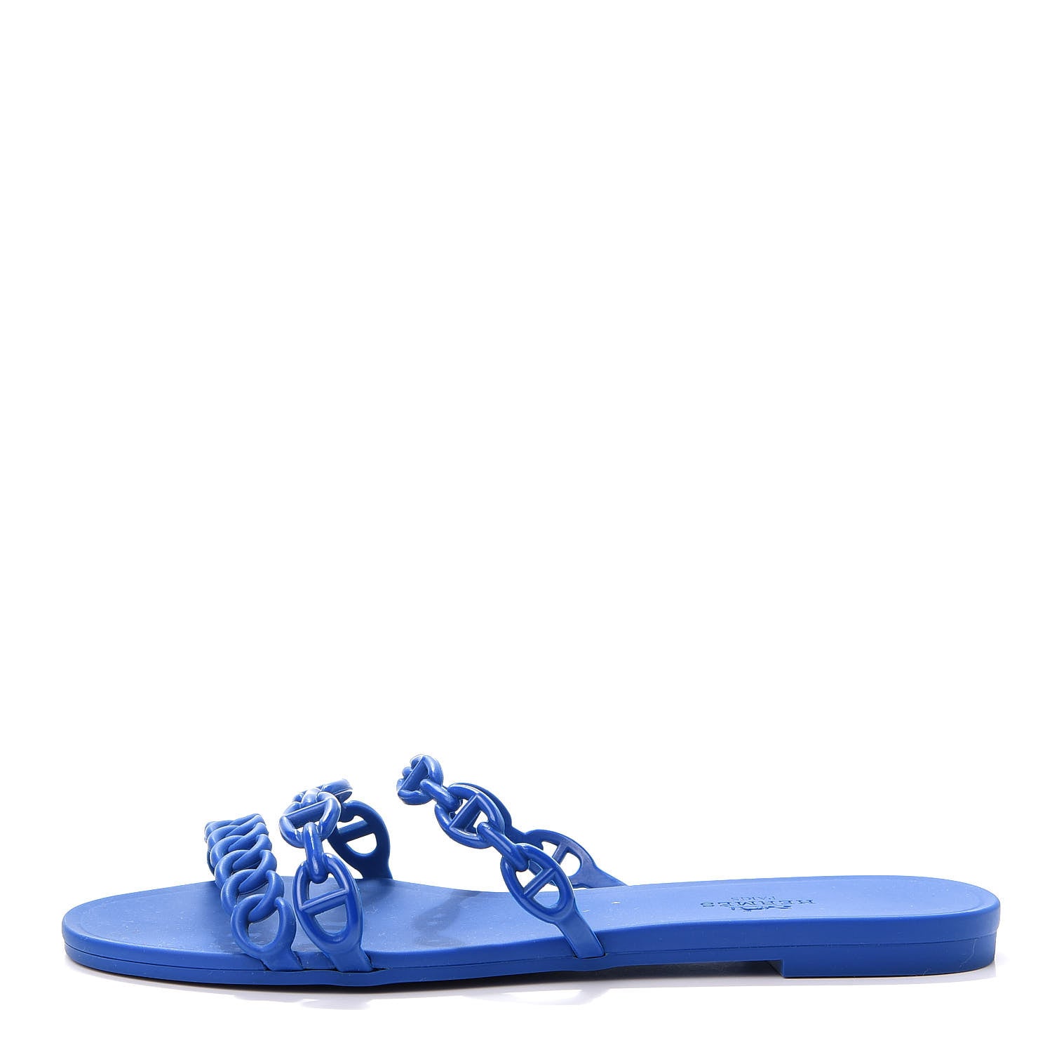 Hermes Rubber Chaine d'Ancre Rivage Sandals 37 Bleu Smalt 1 of 7