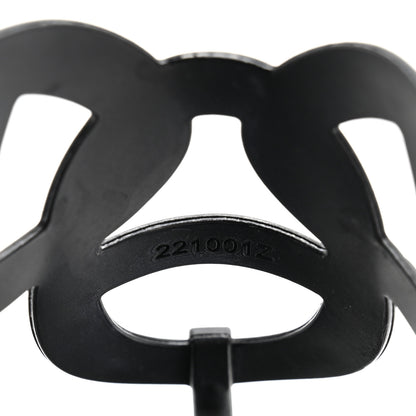 Hermes Rubber Womens Egerie Sandals 37 Black 9 of 10