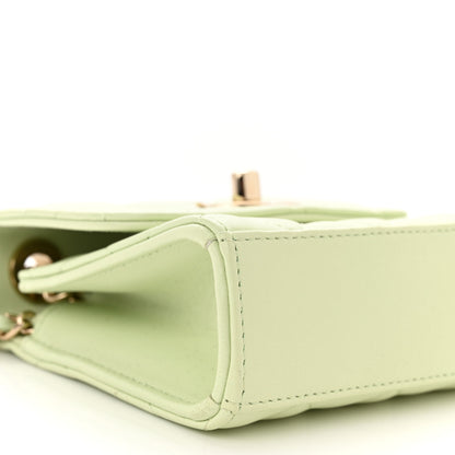 Chanel Lambskin Quilted Mini Trendy CC Chain Wallet Sea Green 9 of 11