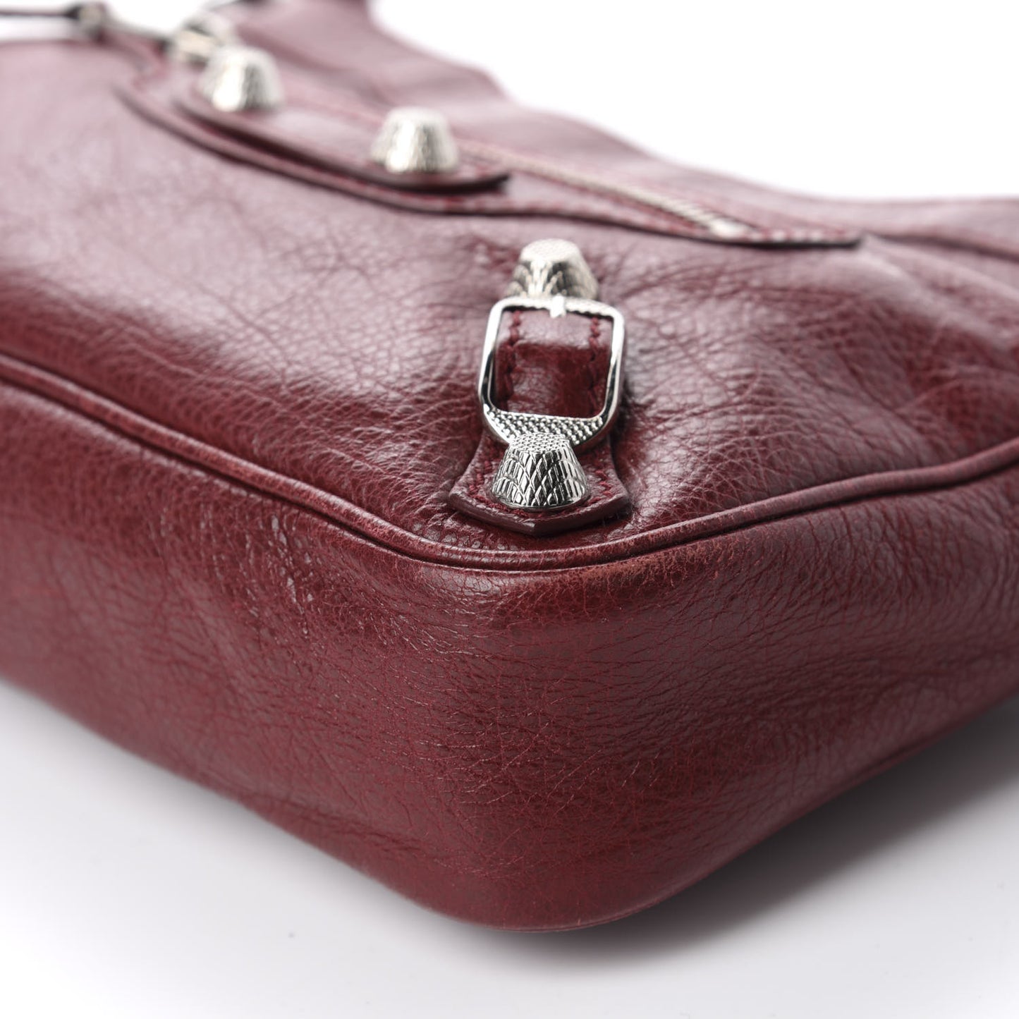 Agneau Giant 12 Silver Hardware Hip Rouge Cerise