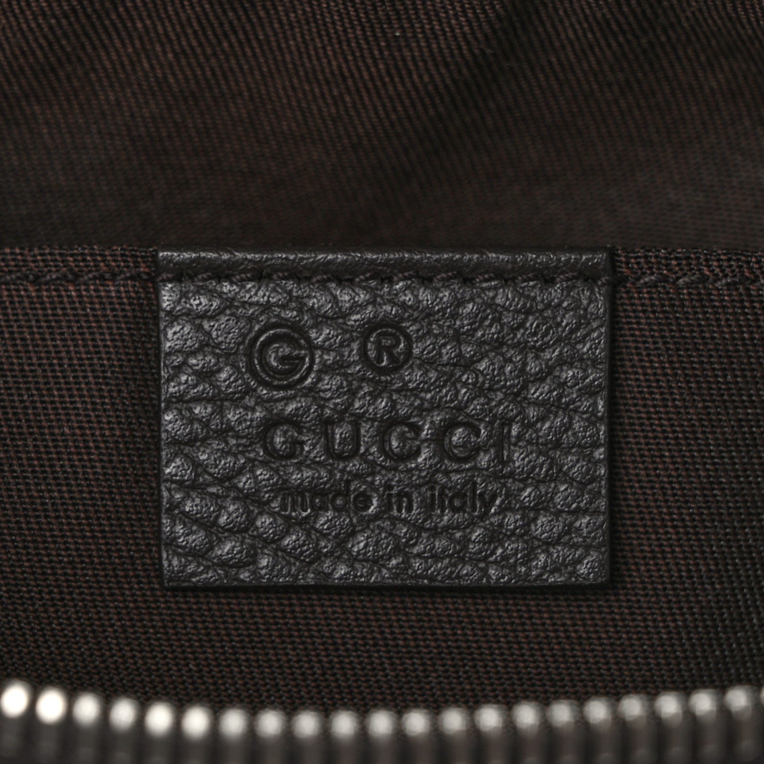 Gucci Monogram Dollar Calfskin Belt Bag Beige Ebony Testa di Moro Marrone Scuro 6 of 9