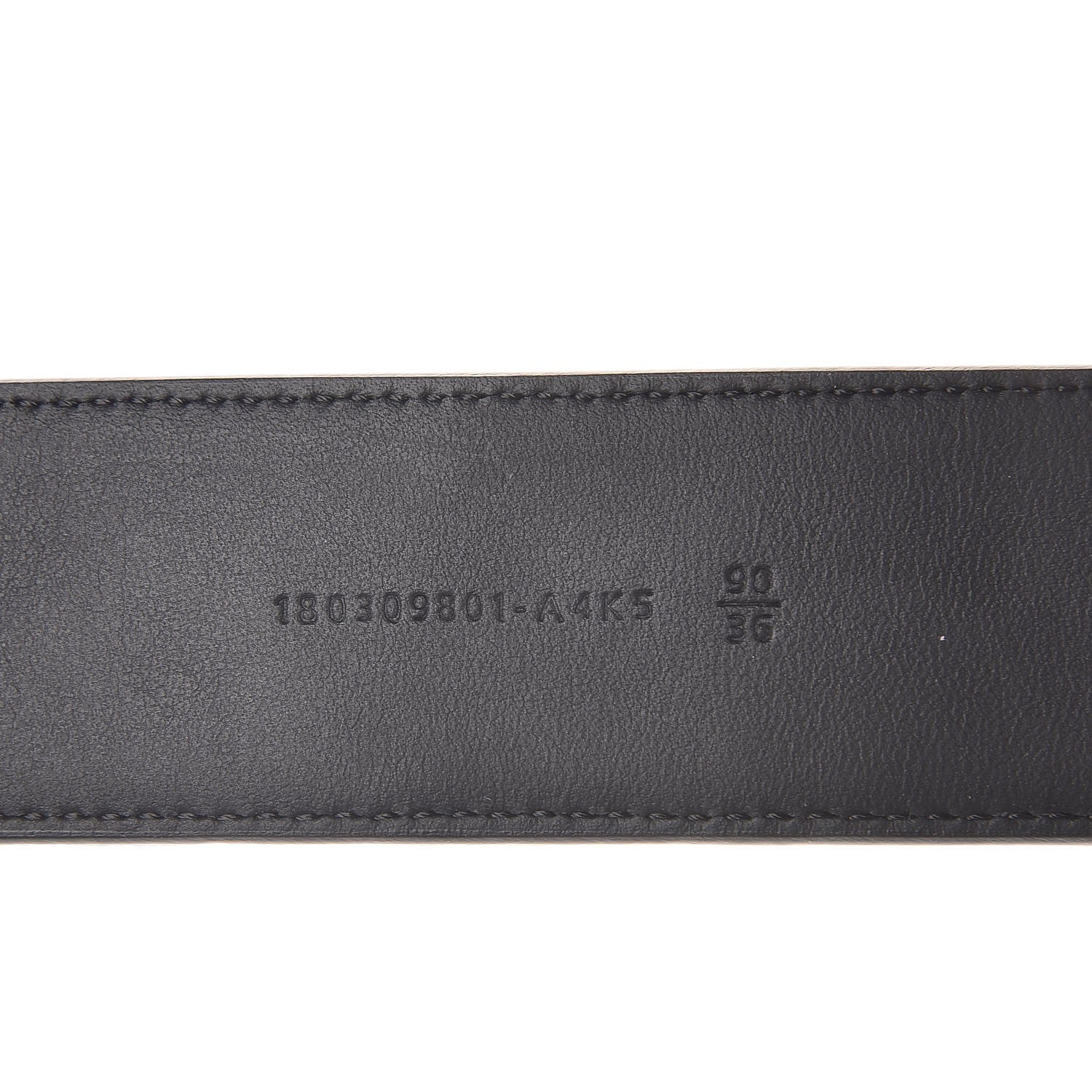 Fendi Vitello Century Bi-Color FF 1974 Embossed Belt 90 36 Maya Black 8 of 9