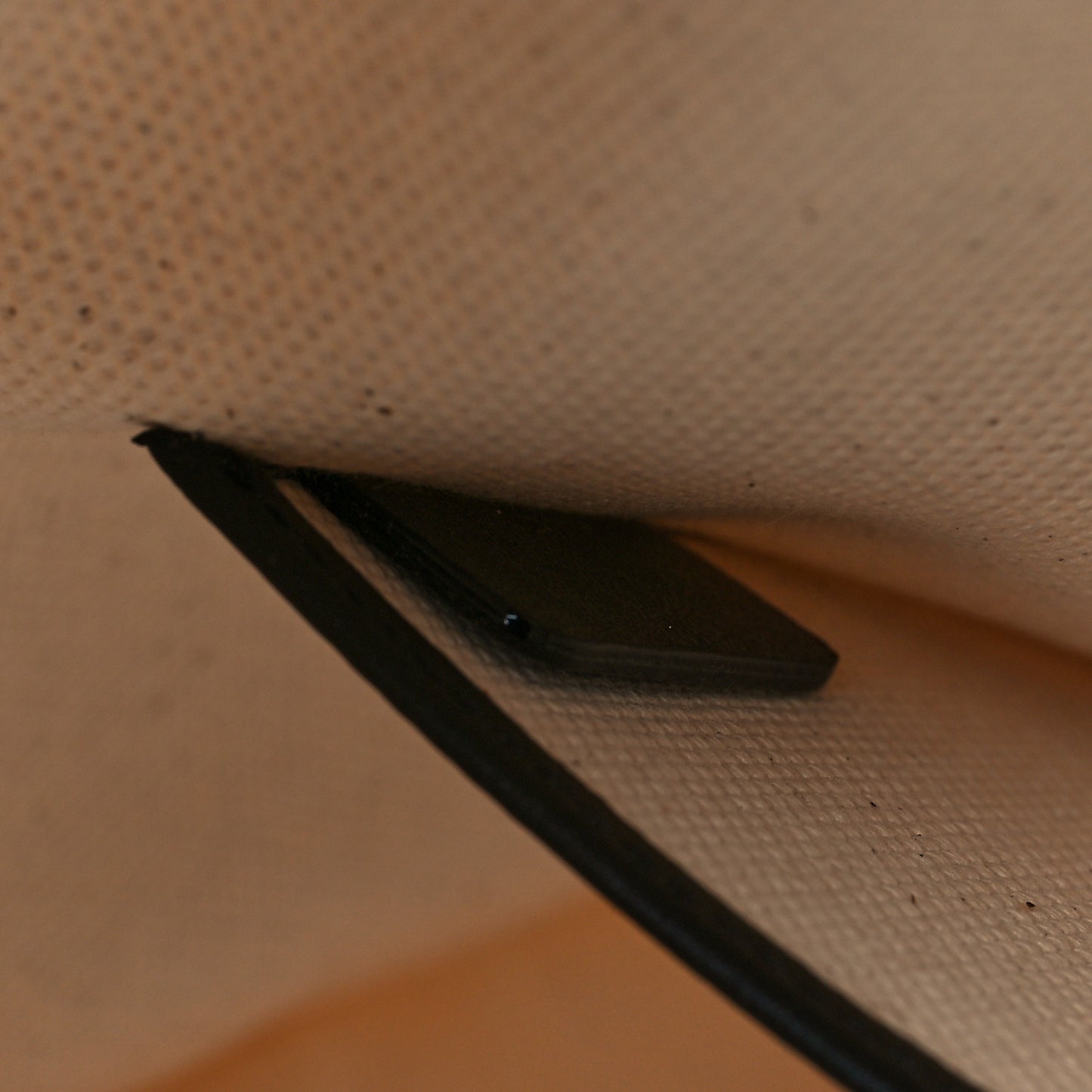 Canvas Logo Tote Natural Black