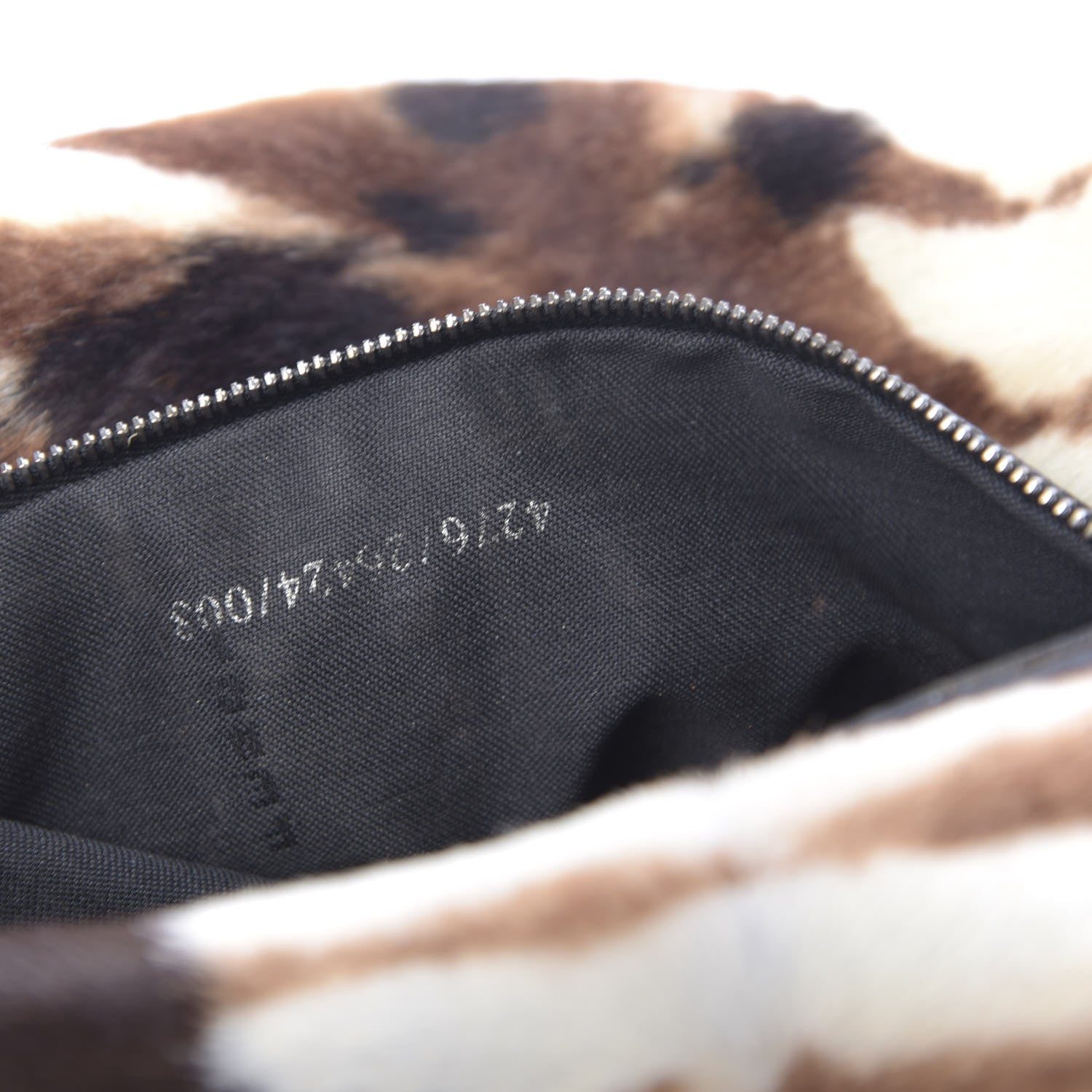 Fendi Calf Hair Zebra Print Baguette Brown 7 of 10