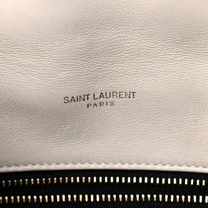 Saint Laurent Lambskin Quilted Toy Loulou Puffer Monogram Chain Satchel Crema Soft 13 of 19