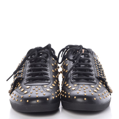 Gucci Calfskin Mens Studded Sneakers 8.5 Black 2 of 8