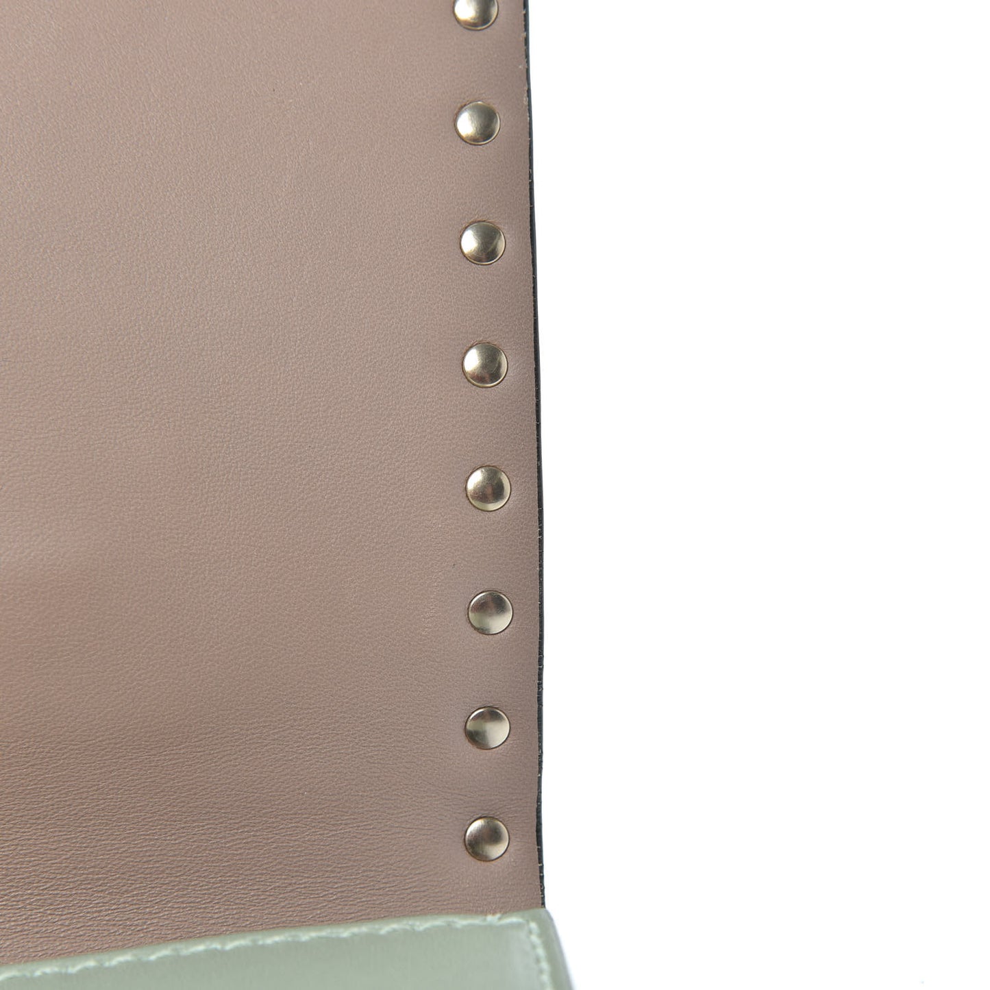 Nappa Rockstud Wristlet Clutch Green Tea Sorbet