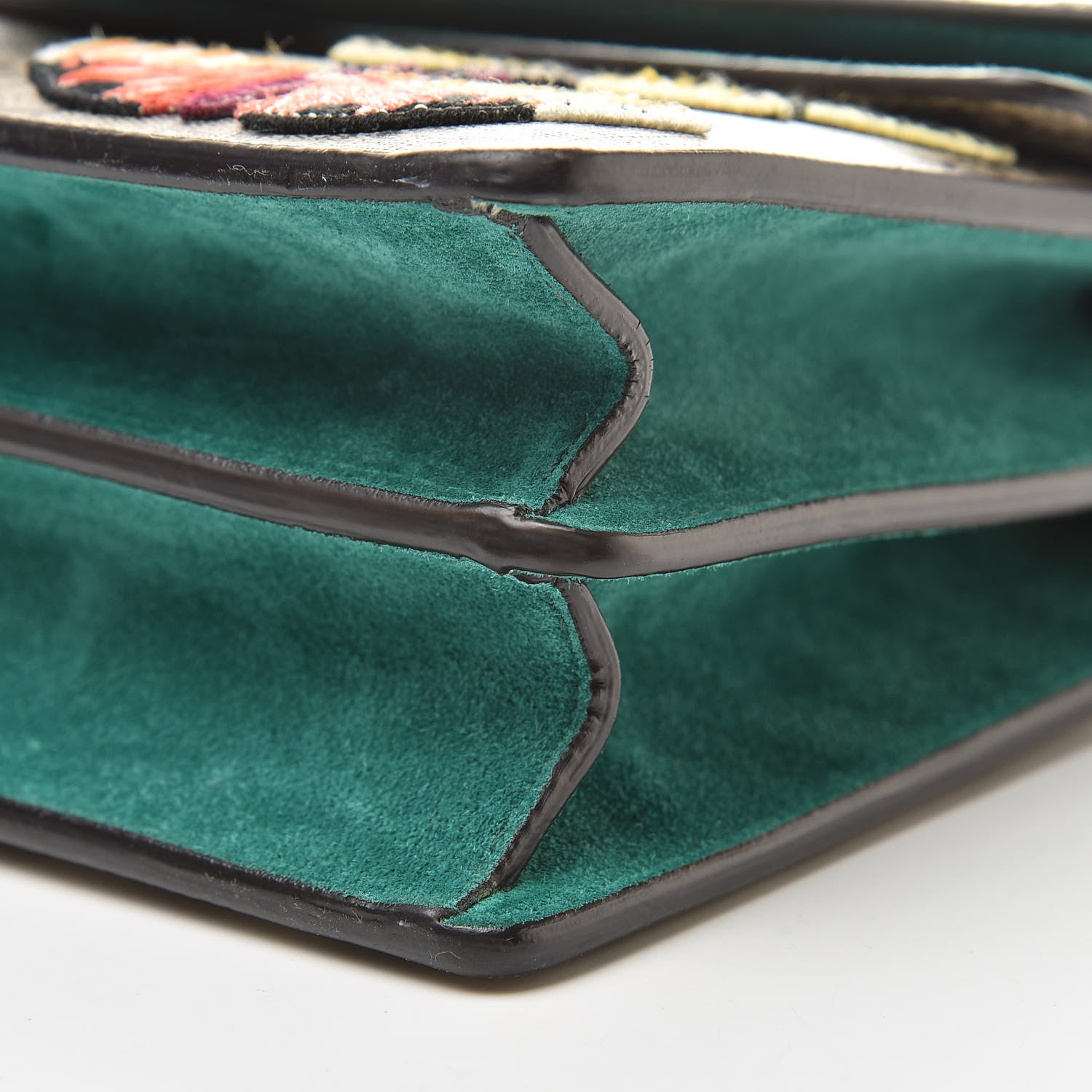 Gucci GG Supreme Monogram Willow Hill Embroidered Small Dionysus Shoulder Bag Emerald 10 of 14