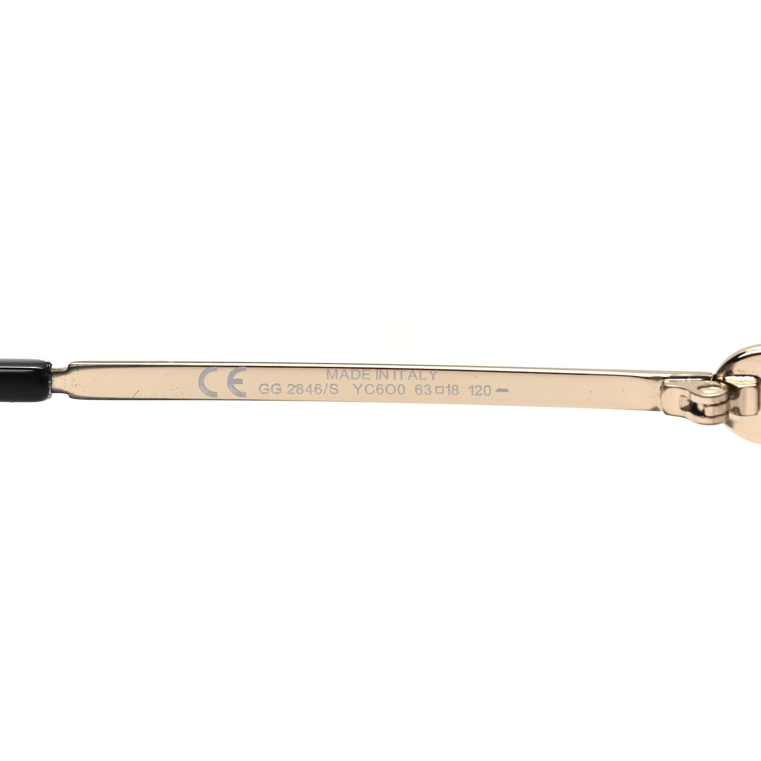 Gucci Oversized Sunglasses GG 2846/S Gold 6 of 6