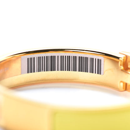 Hermes Enamel Narrow Clic Clac H Bracelet PM Jaune Tennis 5 of 7