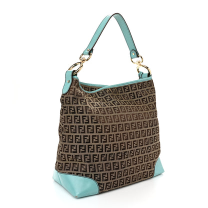 Fendi Zucchino Cuoio Chef Shopping Tote Mogano Panna Laguna 3 of 13