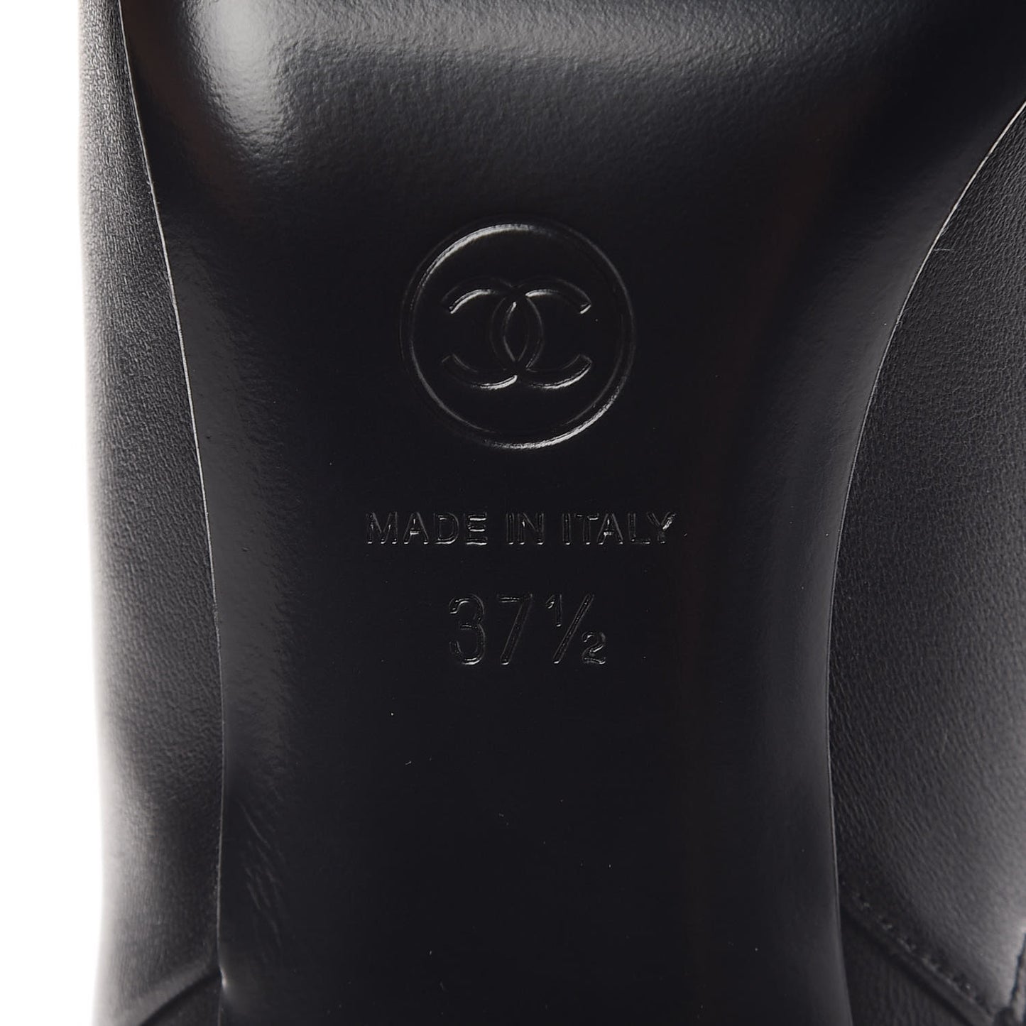 Lambskin Patent Calfskin Cap Toe Short Boots 37.5 Black