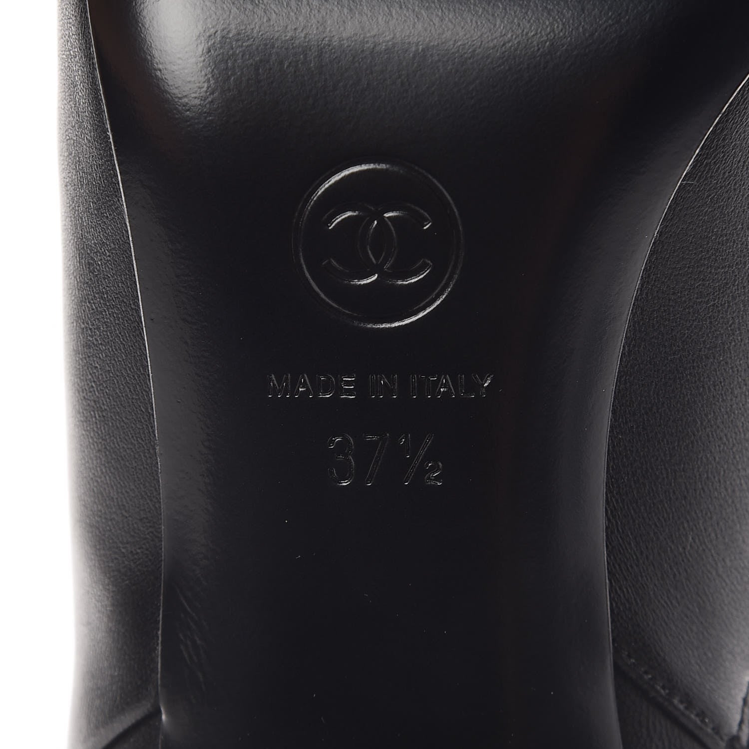 Chanel Lambskin Patent Calfskin Cap Toe Short Boots 37.5 Black 6 of 13