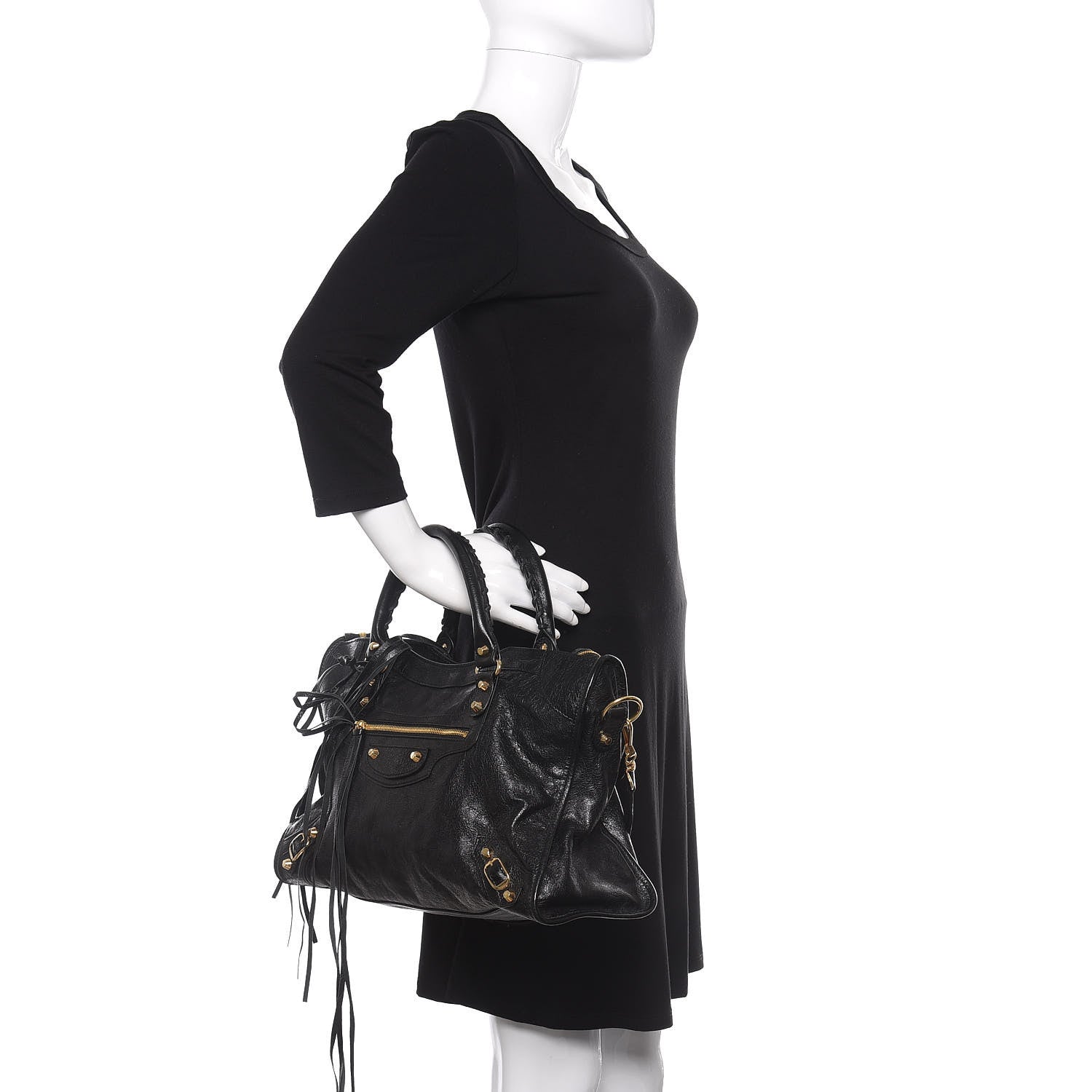 Balenciaga Agneau Classic Gold Hardware City Black 3 of 14