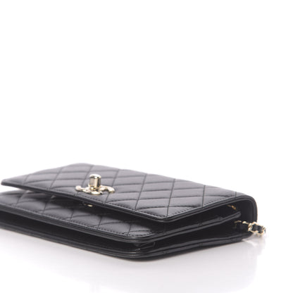 Chanel Lambskin Quilted Trendy CC Wallet On Chain WOC Black 9 of 13