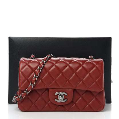 Chanel Lambskin Quilted Mini Rectangular Flap Red 11 of 11