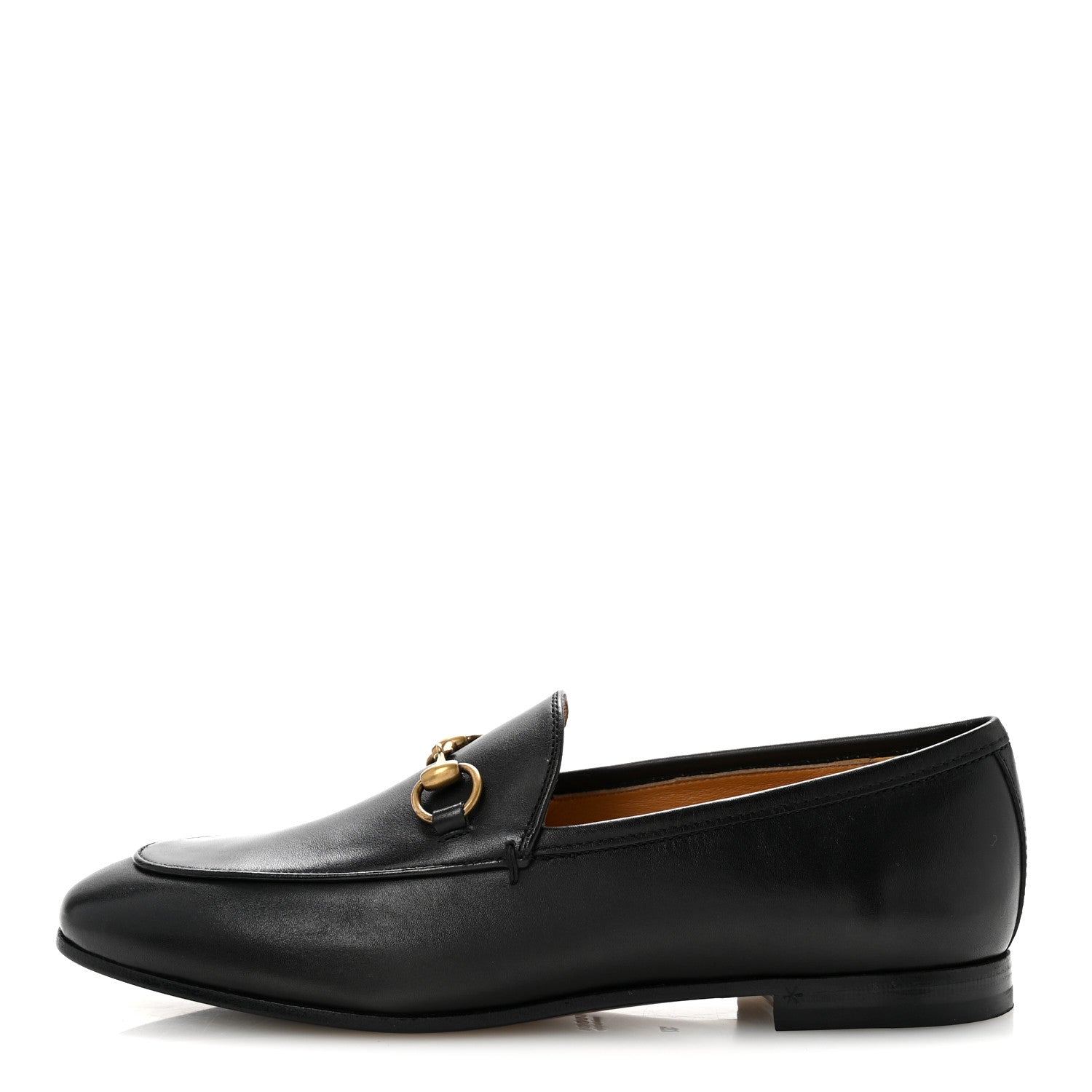Gucci Calfskin Womens Jordaan Loafers 37 Black 1 of 10