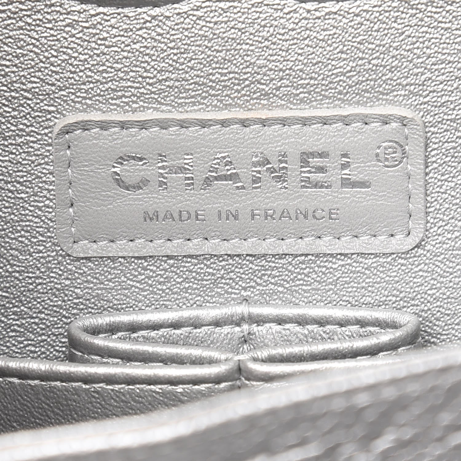 Chanel Metallic Caviar Quilted Medium Double Flap Silver 6 of 9