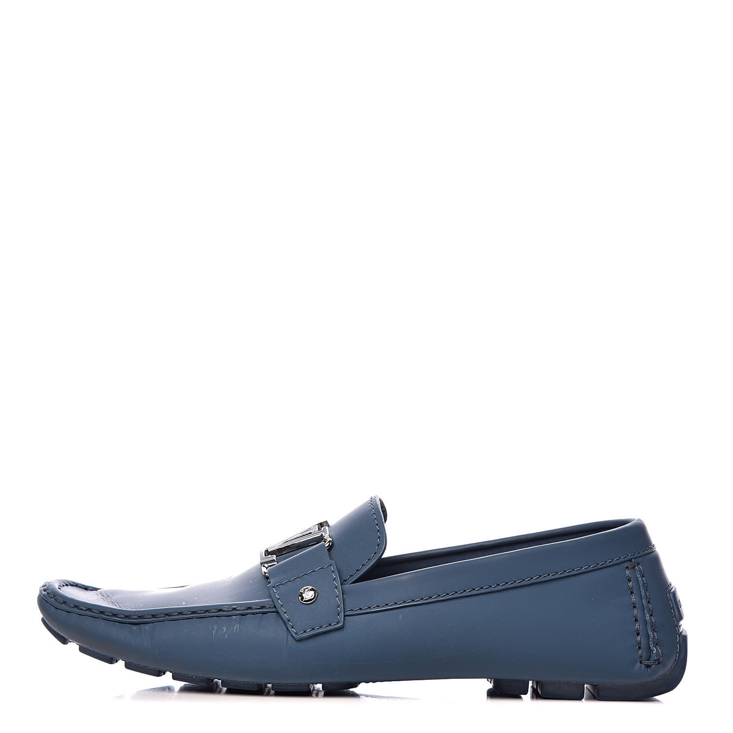 Calfskin Mens Monte Carlo Car Shoe Moccasin Loafers 9.5 Blue