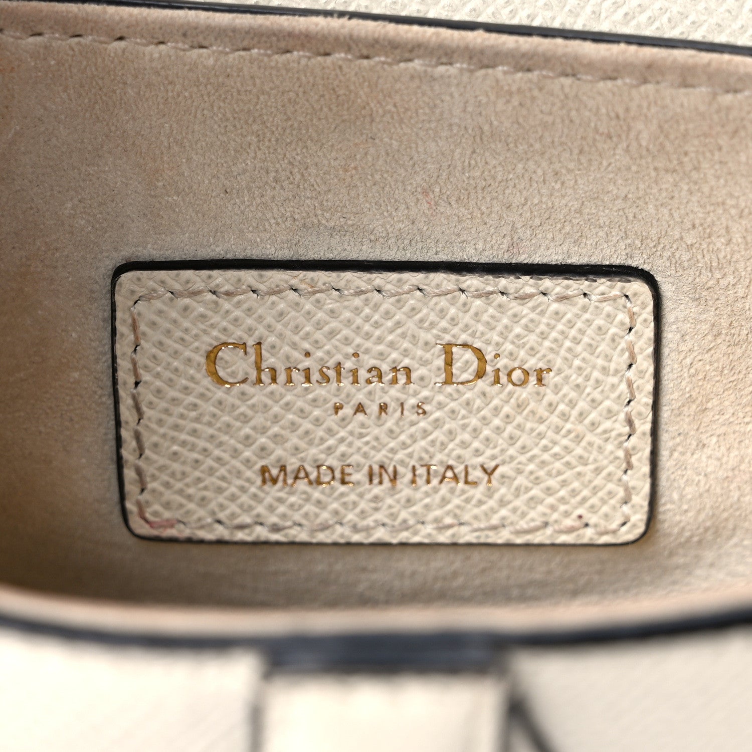 Christian Dior Grained Calfskin Mini Saddle Bag White 6 of 10
