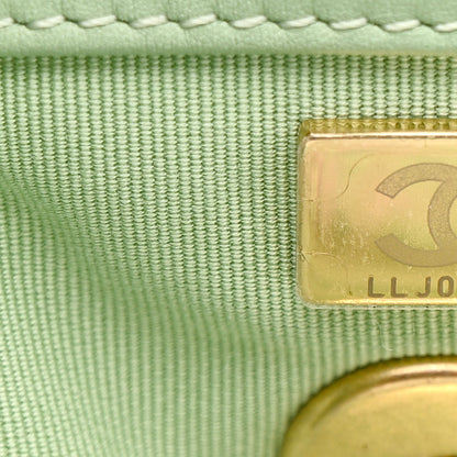 Chanel Tweed Quilted Chanel 19 Backpack Green Pink 7 of 10