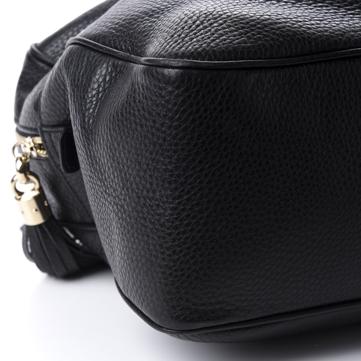 Pebbled Calfskin Medium Soho Bowler Black