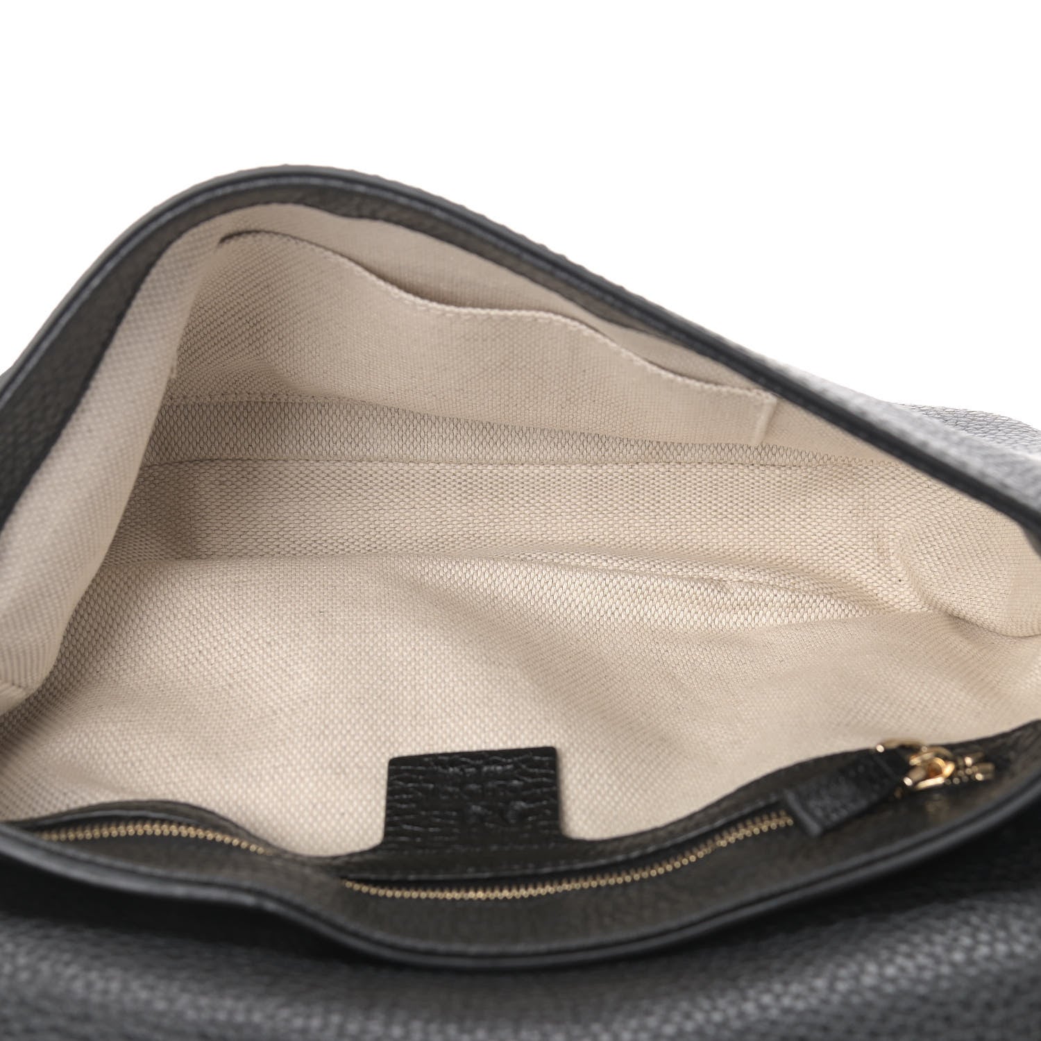 Gucci Pebbled Calfskin Medium Soho Flap Crossbody Black 5 of 9