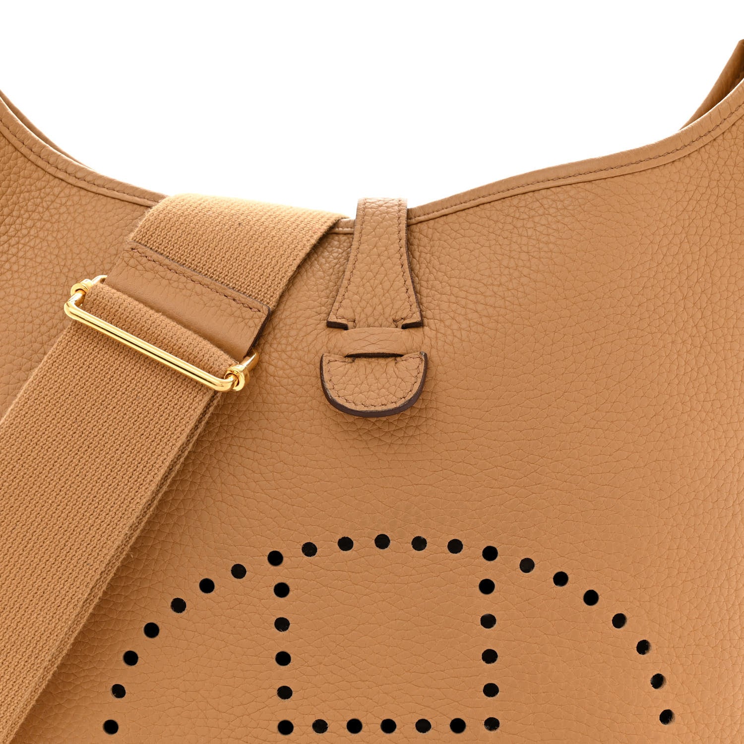 Hermes Taurillon Clemence Evelyne III PM Biscuit 8 of 12