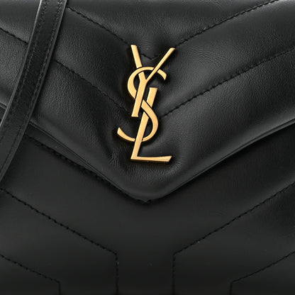 Saint Laurent Calfskin Y Quilted Monogram Toy Loulou Crossbody Bag Black 8 of 11