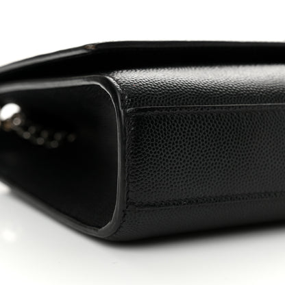 Saint Laurent Grain De Poudre Medium Classic Monogram Kate Satchel Black 9 of 17