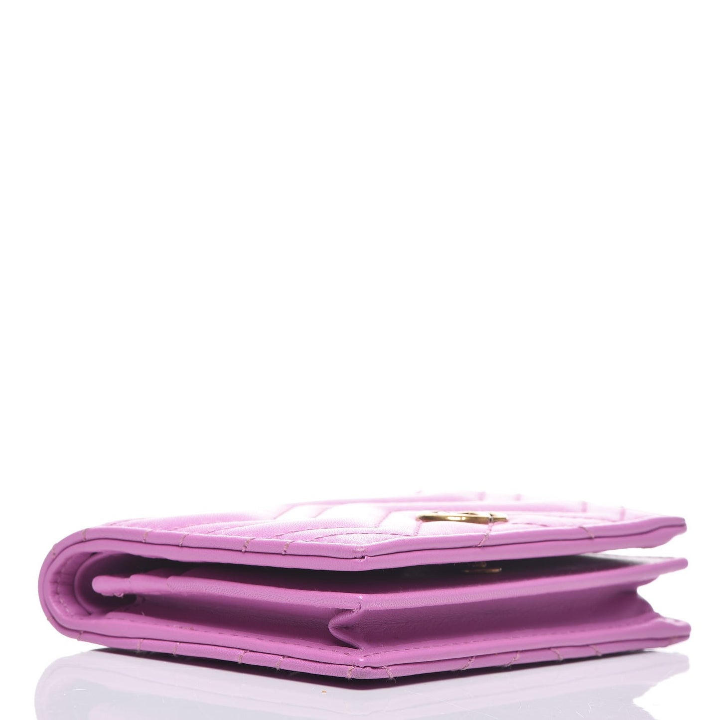 Calfskin Matelasse GG Marmont Card Case Candy Mousse