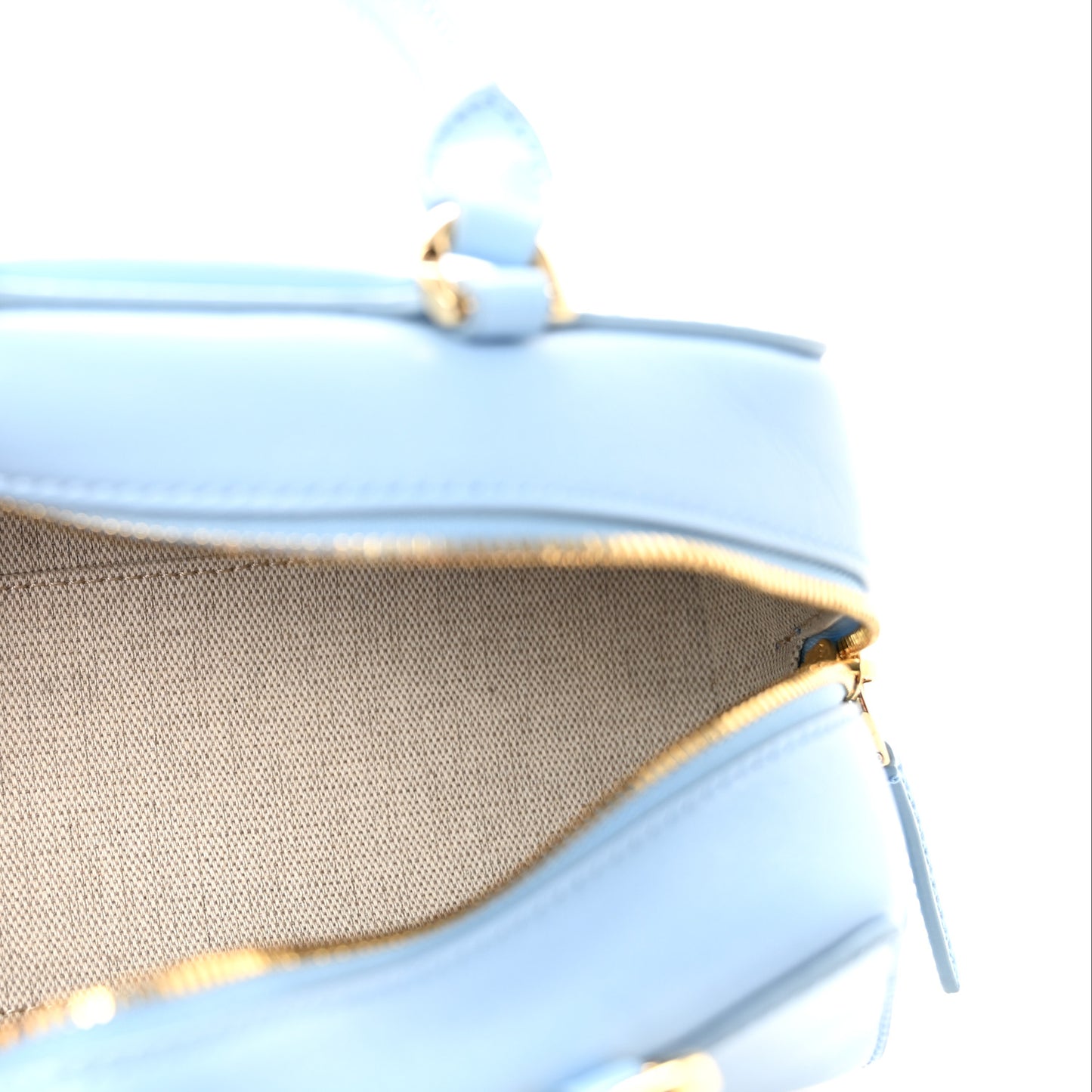 Box Calfskin East West Mini Antigona Light Blue