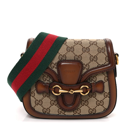 Gucci Monogram Small Lady Web Shoulder Bag Beige Cuir 1 of 11