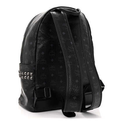 MCM Visetos Medium Side Studs Stark Backpack Black 3 of 11