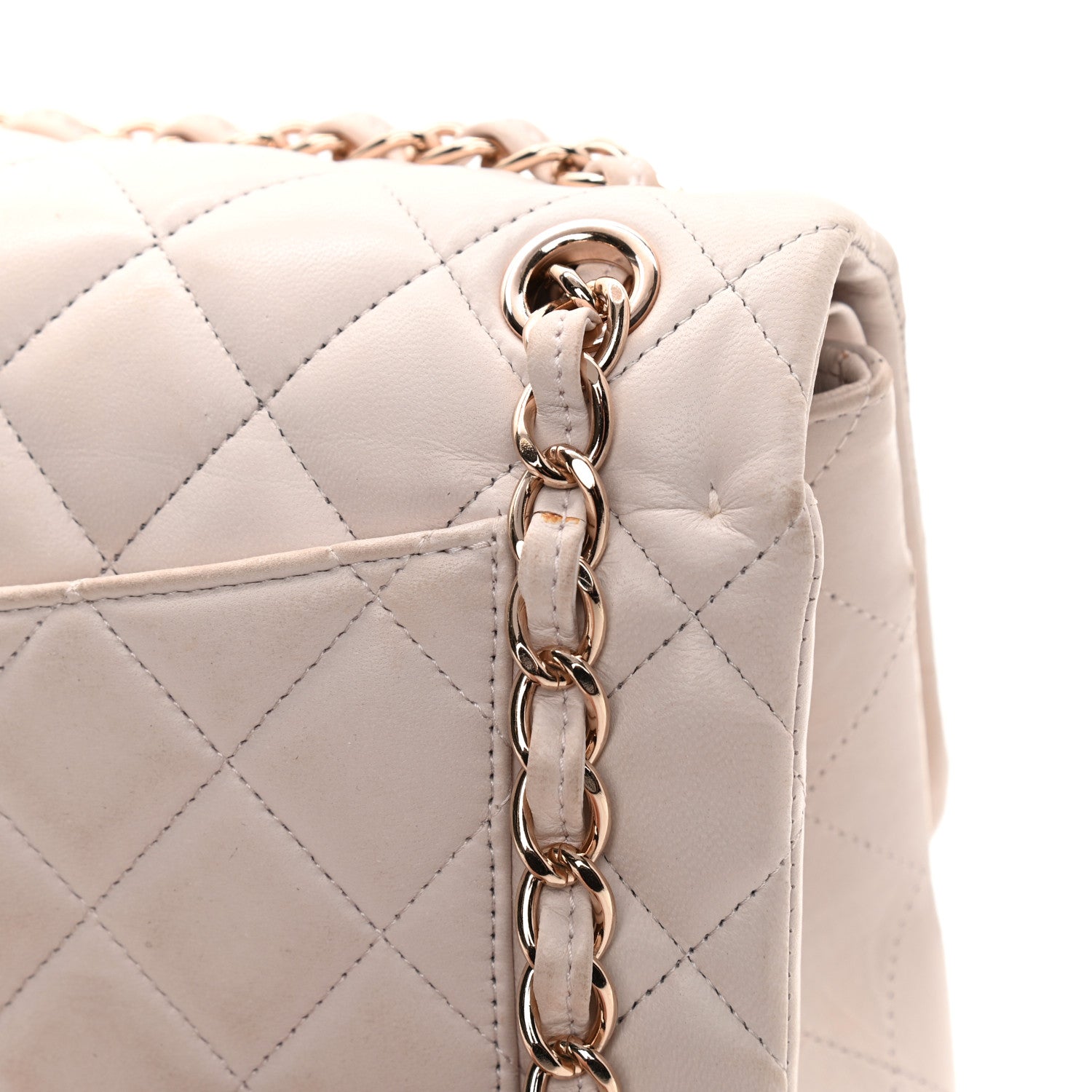 Chanel Lambskin Quilted Jumbo Double Flap Light Pink 19 of 19
