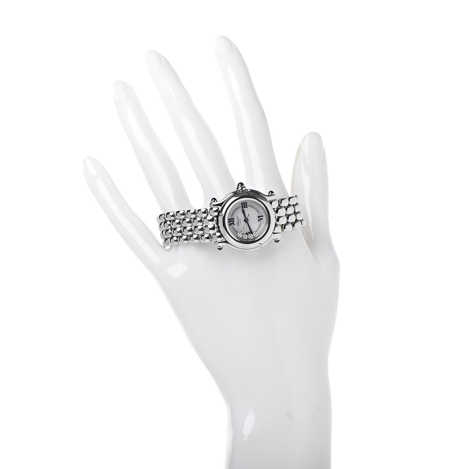 Chopard Stainless Steel 5 Diamond 26mm Happy Sport Quartz Watch 2 of 6