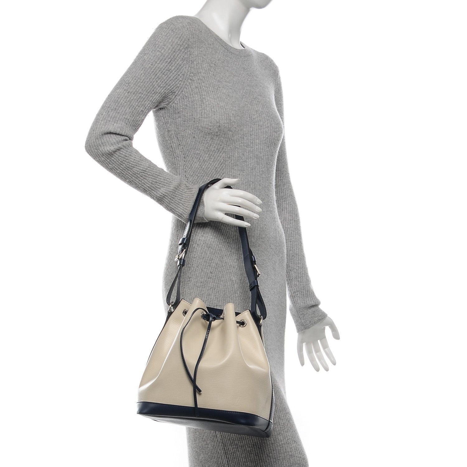 Louis Vuitton Epi Petit Bi-Color Noe Ivory Indigo 2 of 6