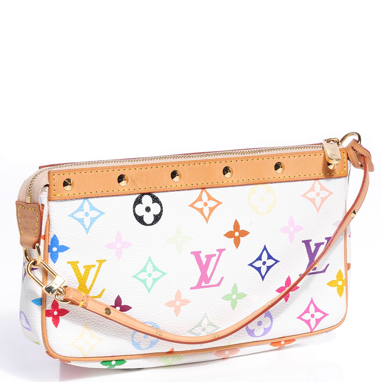 Louis Vuitton Monogram Multicolor Pochette Accessories White 3 of 8