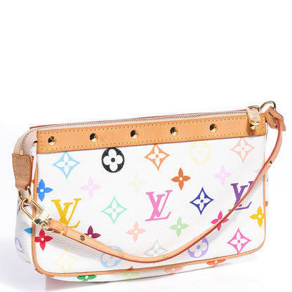 Louis Vuitton Monogram Multicolor Pochette Accessories White 3 of 8