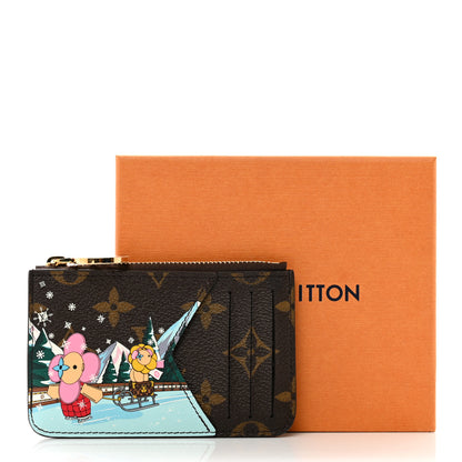 Louis Vuitton Monogram 2023 Christmas Animation Alpine Zipped Romy Card Holder Pink 7 of 7