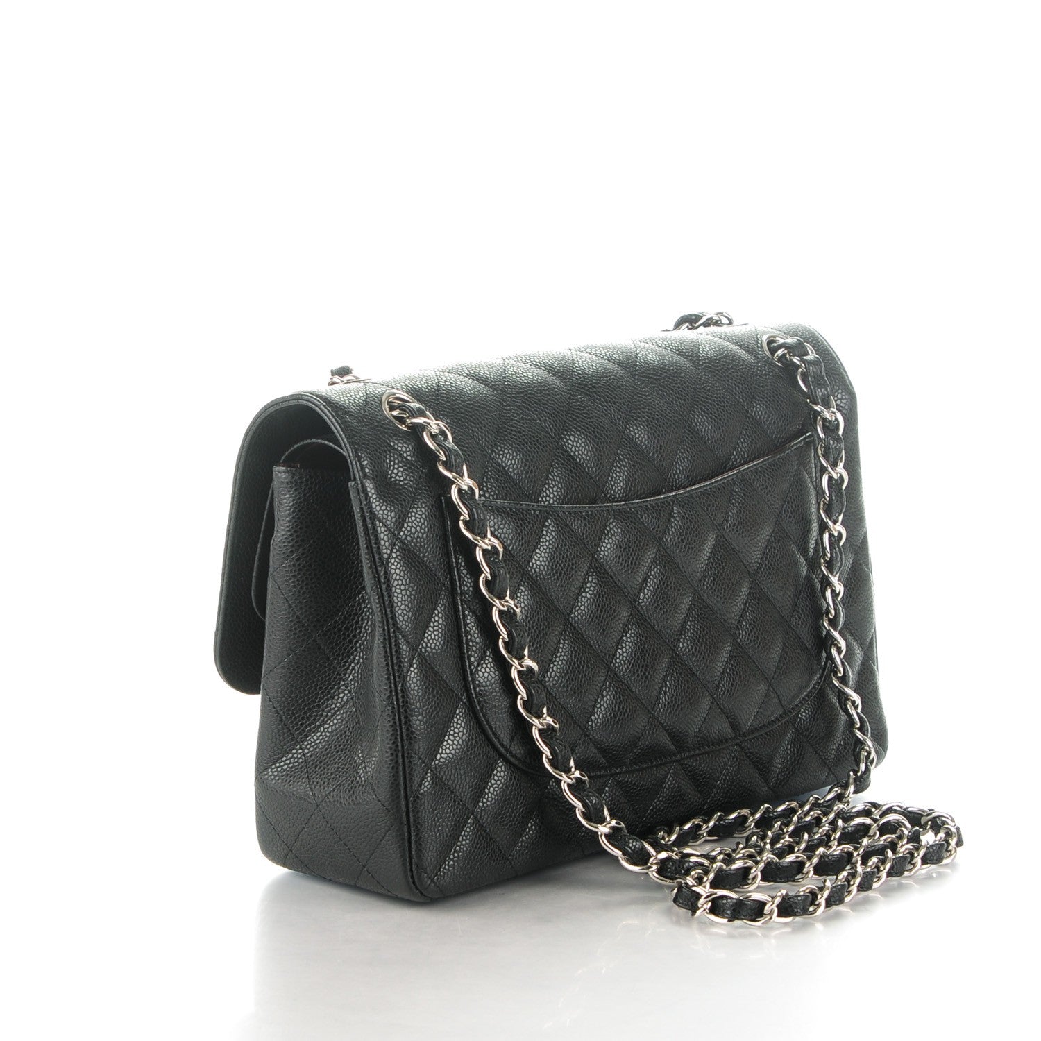 Chanel Caviar Quilted Jumbo Double Flap Black 3 of 8