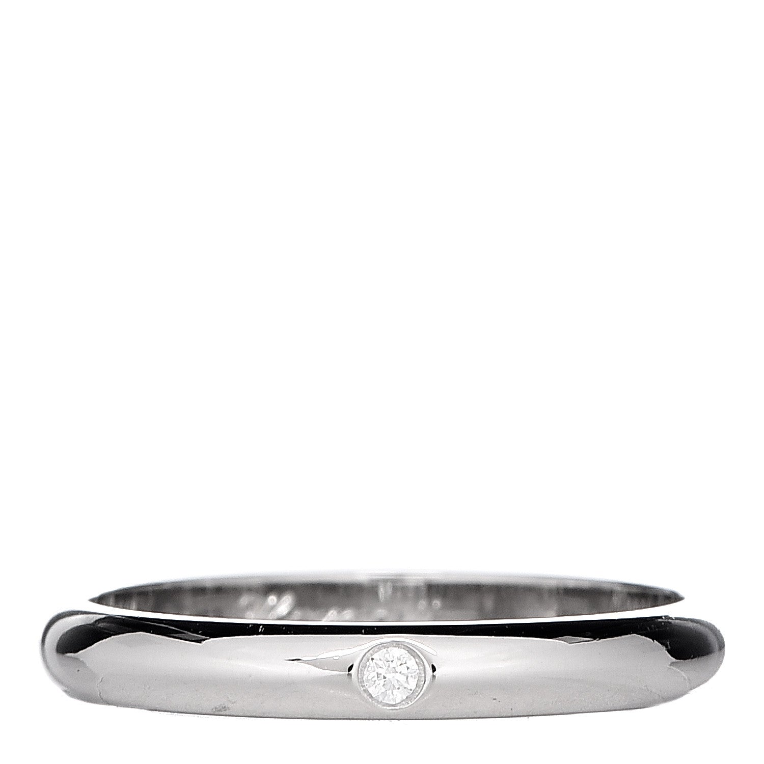 Cartier Platinum Diamond 2.6mm 1895 Wedding Band Ring 49 4.75 1 of 7
